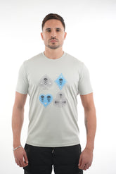 Grey Suit Grey Baby Blue Tee